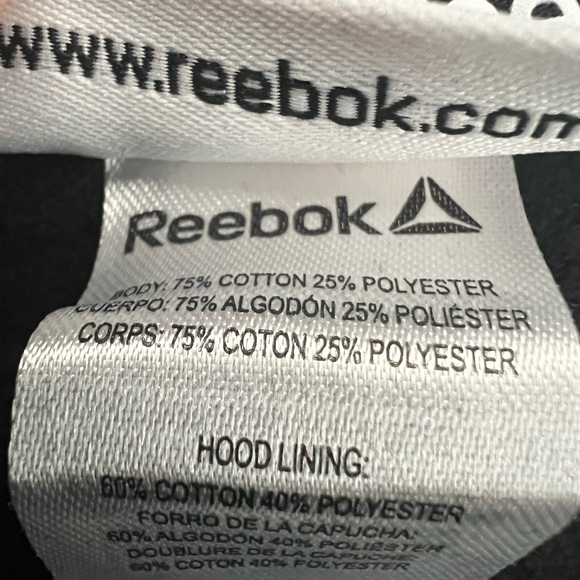 Reebok Classic Delta CVC Fleece Black Pullover Hoodie - Picture 4 of 12